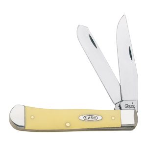 Case Trapper Yellow Chrome Vanadium 4.13 in. Pocket Knife