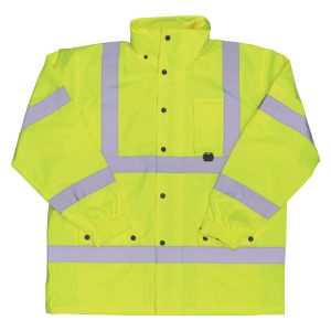 Boss Hi-Vis Yellow Polyester Rain Jacket XXXL