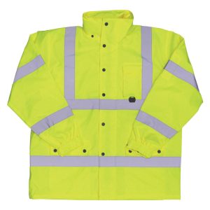 Boss Hi-Vis Yellow Polyester Rain Jacket XL