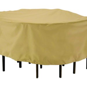 Classic Accessories Terrazzo 23 in. H X 69 in. W X 69 in. L Brown Polyester Dining Set Cover