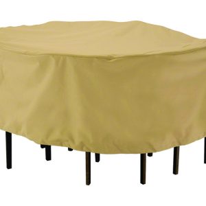 Classic Accessories Terrazzo 23 in. H X 94 in. W X 94 in. L Brown Polyester Dining Set Cover