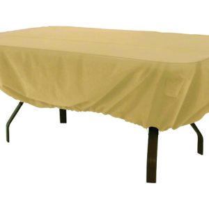 Classic Accessories Terrazzo 23 in. H X 44 in. W X 72 in. L Brown Polyester Table Cover