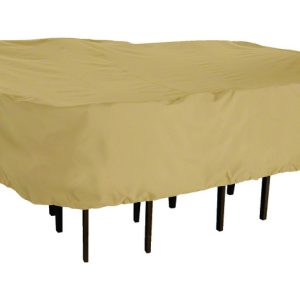 Classic Accessories Terrazzo 23 in. H X 82 in. W X 106 in. L Brown Polyester Dining Set Cover