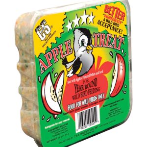 C&S Products Apple Treat Assorted Species Beef Suet Wild Bird Food 11.75 oz
