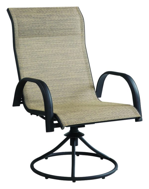 Living Accents Kensington Black Steel Frame Swivel Chair