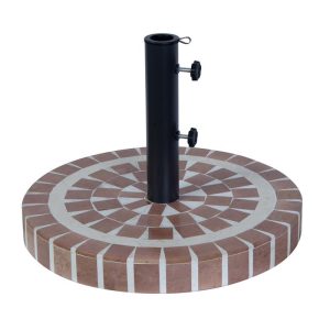 Bond Manufacturing Multicolored Mosaic Cement Umbrella Base