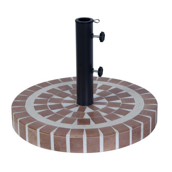 Bond Manufacturing Multicolored Mosaic Cement Umbrella Base