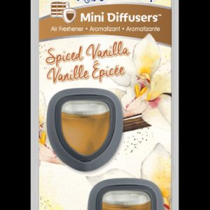 Refresh Your Car! Mini Diffusers Spiced Vanilla Scent Mini Car Diffuser 0.2 oz 2 pk