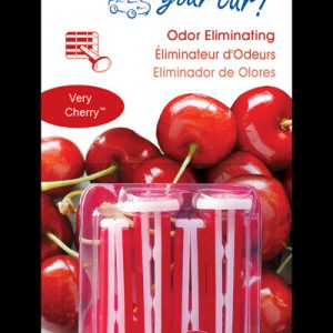 Refresh Your Car! Very Cherry Scent Car Vent Clip 0.7 oz Solid 4 pk