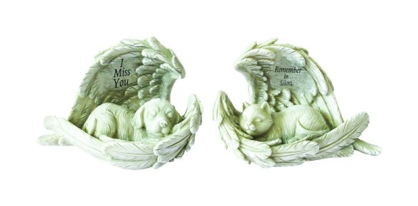 Meadow Creek Polyresin Gray 4.72 in. Dog/Cat Memorial Statuary