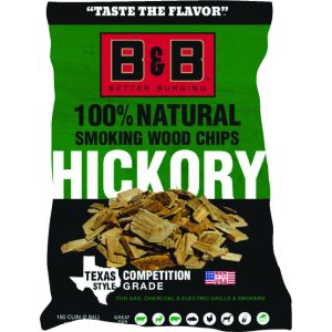 B&B Charcoal All Natural Hickory Wood Smoking Chips 180 cu in