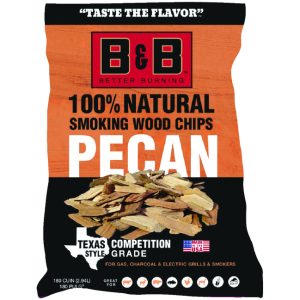 B&B Charcoal All Natural Pecan Wood Smoking Chips 180 cu in
