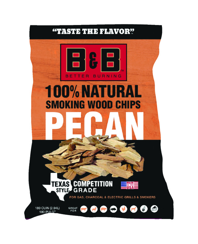 B&B Charcoal All Natural Pecan Wood Smoking Chips 180 Cu In ...