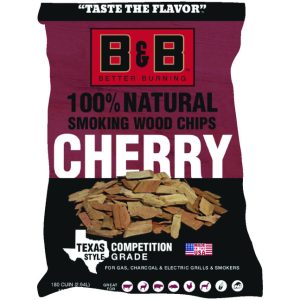 B&B Charcoal All Natural Cherry Wood Smoking Chips 180 cu in