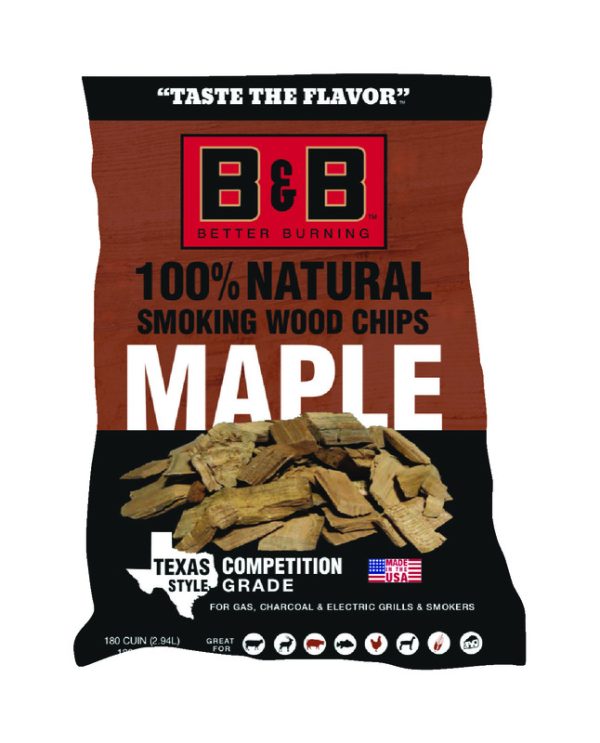 B&B Charcoal All Natural Maple Wood Smoking Chips 180 cu in