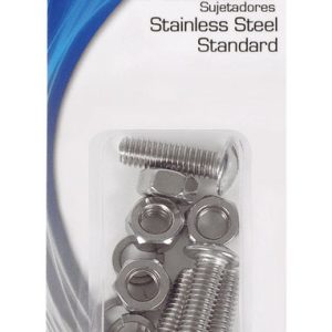 Custom Accessories Silver Stainless Steel License Plate Fasteners