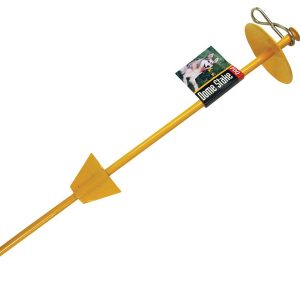 PDQ Boss Pet Yellow Dome Cast Malleable Steel Dog Tie Out Stake Large