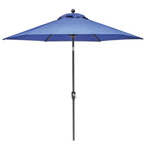 Living Accents Waterville 9 ft. Tiltable Navy Market Umbrella