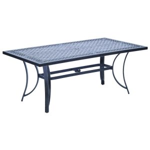 Living Accents Sonora Gray Rectangular Aluminum Dining Table