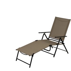 Living Accents Black Steel Frame Sling Lounge Chair