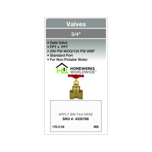 2.5 in. H Valves POP Card Set Card Stock
