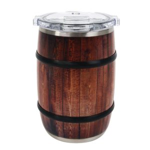 ORCA Whiskey Barrel 12 oz Oak Wood Grain BPA Free Tumbler with Lid
