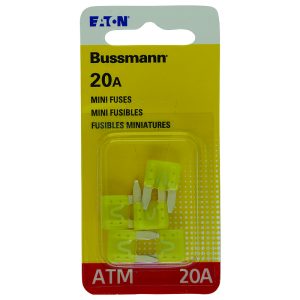 Bussmann 20 amps ATM Yellow Blade Fuse 5 pk