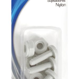 Custom Accessories White Nylon License Plate Fasteners