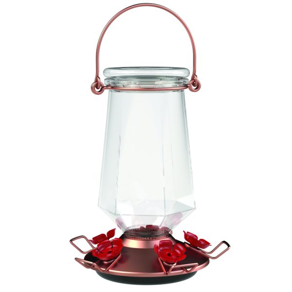 Perky-Pet Hummingbird 28 oz Glass/Metal/Plastic Nectar Feeder 5 ports