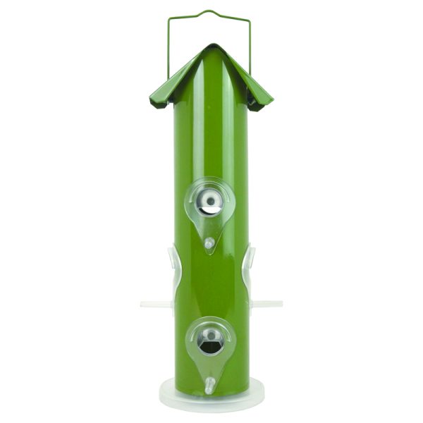 Perky-Pet Wild Bird 1 lb Metal/Plastic Tube Bird Feeder 6 ports