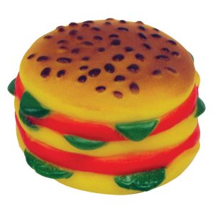 Boss Pet Digger's Multicolored Hamburger Vinyl Squeaky Dog Toy Large 1 pk