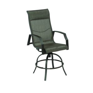 Living Accents Icarus Black Aluminum Frame Swivel Balcony Rocking Chair