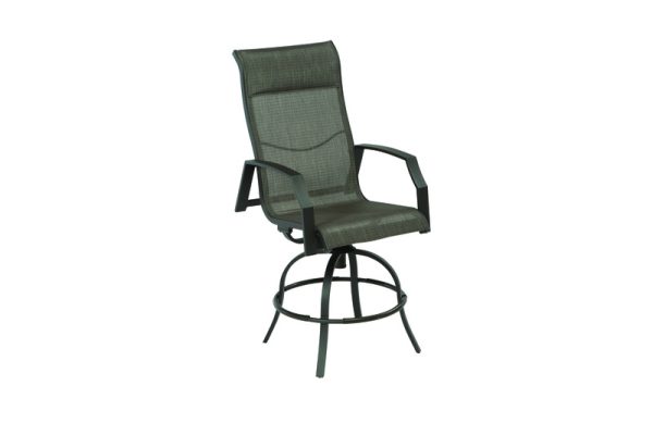 Living Accents Icarus Black Aluminum Frame Swivel Balcony Rocking Chair