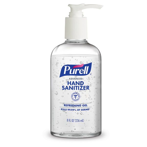 Purell Unscented Scent Gel Advanced Hand Sanitizer 8 oz