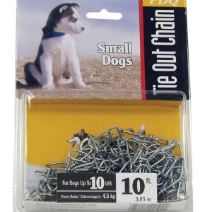 PDQ Silver Swivel Steel Dog Tie Out Chain Small