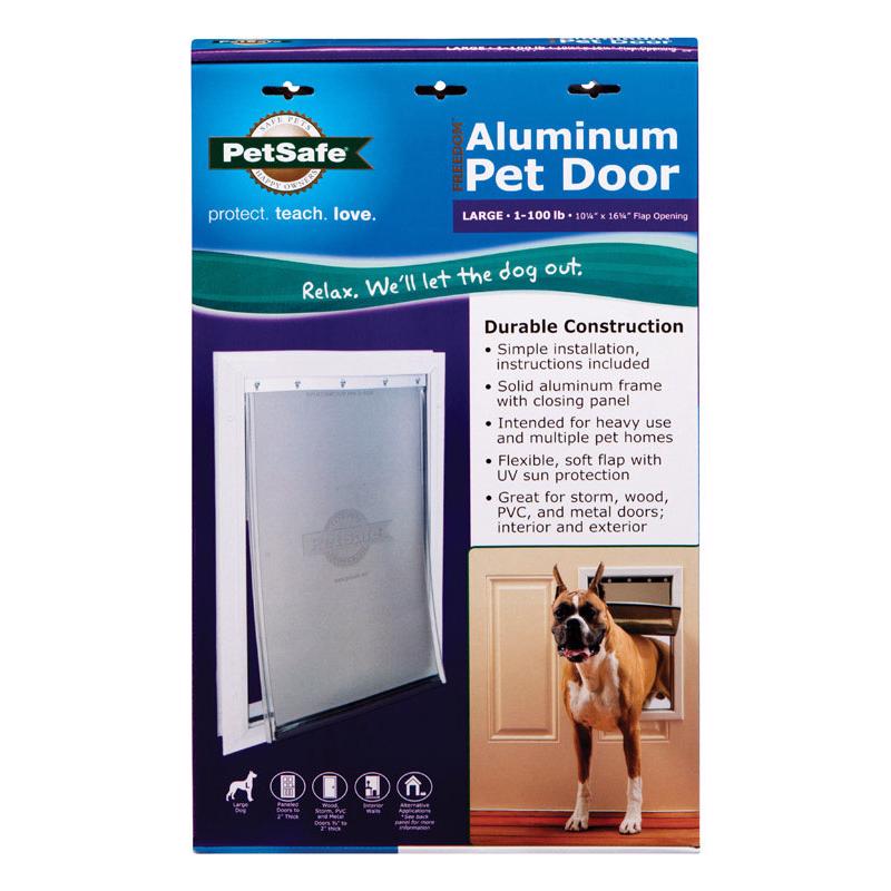 PetSafe 19.625 in. H X 12.75 in. W Aluminum Pet Door PaintPlace New York