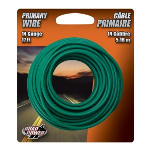 Coleman Cable 17 ft. 14 Ga. Primary Wire Green