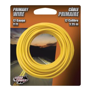 Coleman Cable 11 ft. 12 Ga. Primary Wire Yellow