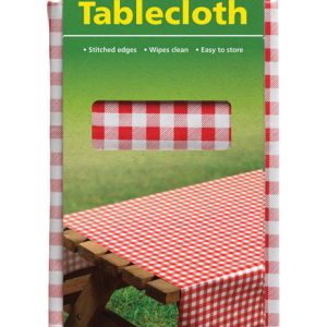 Coghlan's Red Vinyl Tablecloth 4.5 ft. 6 ft.