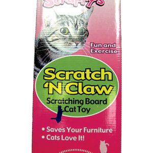 Scruffys Black Scratching Board Plush/Rope Scruffy's Cat Toy Large 1 pk