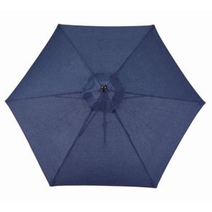 Living Accents Salem 9 ft. Tiltable Navy Market Umbrella