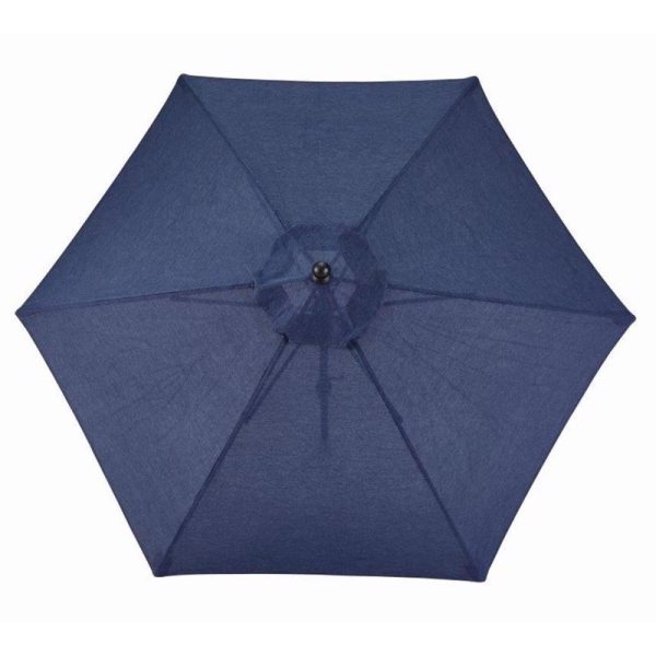 Living Accents Salem 9 ft. Tiltable Navy Market Umbrella