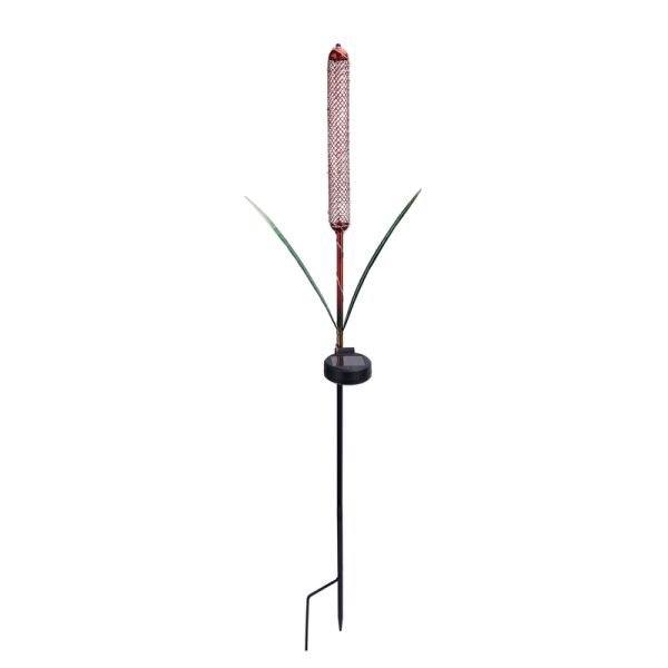 Smart Solar 4.72 in. Metal Cattail Garden Light Multicolored