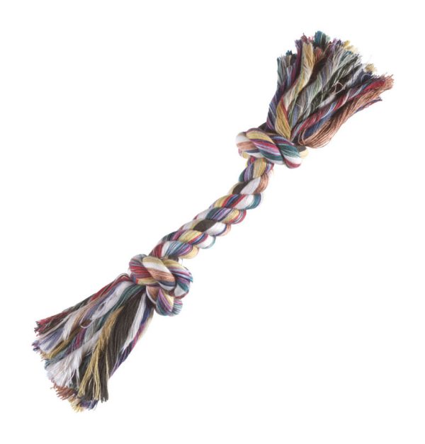 Boss Pet Digger's Multicolored Rag Bone Cotton Rope Dog Tug Toy Large 1 pk