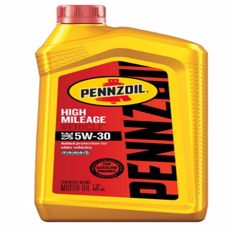 Pennzoil High Mileage Vehicle 5W-30 Conventional Motor Oil 1 qt 1 pk ...