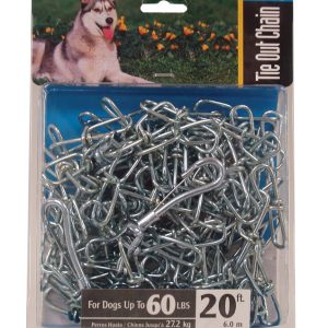 PDQ Silver Steel Dog Tie Out Chain Large