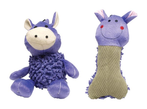 Boss Pet Digger's Multicolored Shaggy Plush Dog Toy Large 1 pk