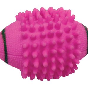 Boss Pet Digger's Pink Spiked Football Vinyl Squeaky Dog Toy Medium 1 pk