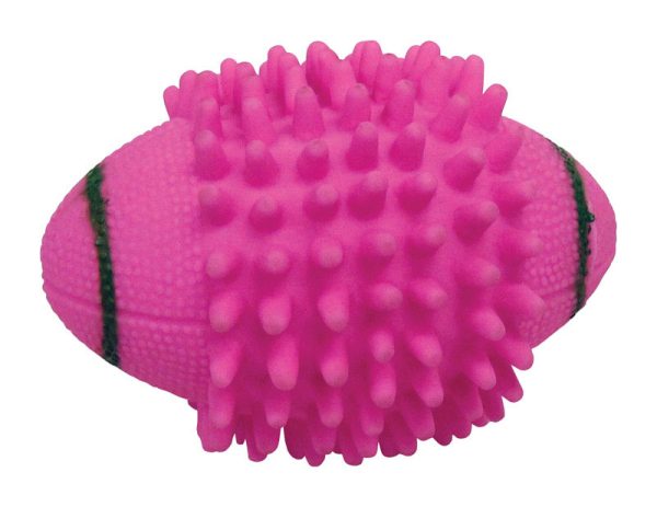 Boss Pet Digger's Pink Spiked Football Vinyl Squeaky Dog Toy Medium 1 pk