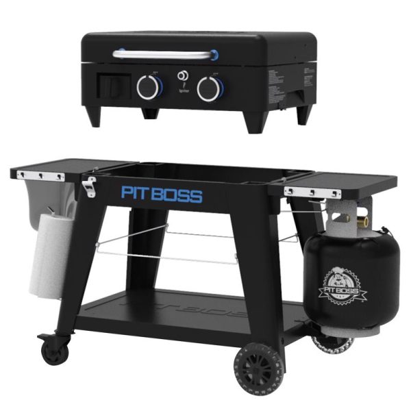 Pit Boss Ultimate 2 Burner Liquid Propane Outdoor Griddle Black